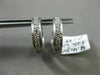 ESTATE .16CT DIAMOND 14KT WHITE GOLD 3D CLASSIC SIX STONE HUGGIE EARRINGS