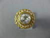 ANTIQUE LARGE 1.55CT DIAMOND 18K YELLOW GOLD OPEN FILIGREE CROSS ENGAGEMENT RING