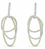 ESTATE LARGE 1.70CT DIAMOND 18K TRI COLOR GOLD MULTI SHAPE INTERTWINING EARRINGS
