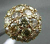 ANTIQUE LARGE 10.26CT OLD MINE FANCY YELLOW DIAMOND 14KT ROSE GOLD WIDE RING