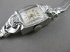 ANTIQUE OLD EURO MINE DIAMOND 14K WHITE GOLD HERNA WATCH 17 JEWEL SWISS 7" 21595