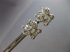 ESTATE .44CT DIAMOND 14KT WHITE GOLD 3D CLASSIC BUTTERFLY LOVE CLIP ON EARRINGS