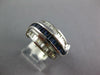 LARGE 1.79CT DIAMOND & AAA SAPPHIRE 14KT WHITE GOLD MULTI ROW ANNIVERSARY RING