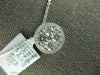 ESTATE LARGE 1.03CT DIAMOND 18KT WHITE GOLD ROUND CLUSTER HALO FLOATING PENDANT