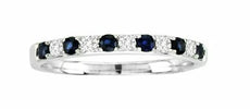 .43CT DIAMOND & AAA RUBY 14KT WHITE GOLD 3D ROUND SEMI ETERNITY ANNIVERSARY RING
