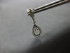 ESTATE .46CT DIAMOND 14KT WHITE GOLD 3D CLASSIC TEAR DROP FUN HANGING EARRINGS