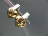 ESTATE 14KT WHITE & YELLOW GOLD HEART HANGING CLIP ON EARRINGS BEAUTIFUL! #22561