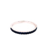 ESTATE .26CT AAA SAPPHIRE 18KT WHITE GOLD CLASSIC SEMI ETERNITY ANNIVERSARY RING