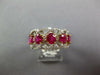 LARGE 2.82CT DIAMOND & AAA RUBY 18KT 2 TONE GOLD OVAL & ROUND ANNIVERSARY RING