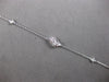ESTATE .20CT FLAME CUT & ROUND DIAMOND 18KT WHITE GOLD LEAF BY THE YARD BRACELET
