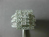 ESTATE LARGE 2.0CT DIAMOND 14KT WHITE GOLD 3D MULTI SHAPE CLUSTER PROMISE RING