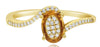 .79CT DIAMOND & AAA CITRINE 14K YELLOW GOLD OVAL & ROUND ETOILE CRISS CROSS RING