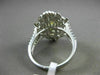 ESTATE 1.91CT WHITE & FANCY YELLOW DIAMOND 14K 2TONE GOLD FLOWER ENGAGEMENT RING
