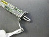 ESTATE WIDE 9.24CT DIAMOND & AAA MULTI GEM 14K WHITE GOLD SQUARE TENNIS BRACELET