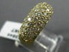 ANTIQUE WIDE 2.0CT DIAMOND 14K YELLOW GOLD PAVE MULTI ROW ANNIVERSARY RING #3544
