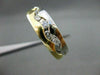 ESTATE .35CT DIAMOND 14KT TWO TONE GOLD FLOATING WAVE ANNIVERSARY RING 6mm 6460