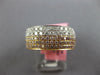 WIDE 1.31CT WHITE & PINK DIAMOND 18KT ROSE GOLD 3D MULTI ROW ANNIVERSARY RING