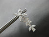LARGE 3.07CT DIAMOND 18KT WHITE GOLD MARQUISE & PEAR SHAPE MULTI FLOWER EARRINGS