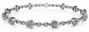 ESTATE 1.44CT DIAMOND 14KT WHITE GOLD BY THE YARD OPEN LINK FUN TENNIS BRACELET