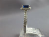 .97CT DIAMOND & AAA SAPPHIRE 18K WHITE GOLD CUSHION & ROUND HALO ENGAGEMENT RING