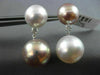 LARGE .28CT DIAMOND & AAA PINK WHITE SOUTH SEA PEARLS 18KT WHITE GOLD EARRINGS