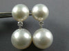 .25CT DIAMOND & AAA SOUTH SEA & TAHITIAN PEARL 18KT WHITE GOLD HANGING EARRINGS