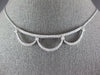 ESTATE LARGE 1.33CT DIAMOND 14KT WHITE GOLD 3D CLASSIC CROWN NECKLACE