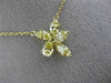 ESTATE GIA 1.57CT WHITE & FANCY YELLOW DIAMOND 18KT YELLOW GOLD FLOWER NECKLACE