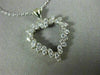 ESTATE .38CT DIAMOND 14KT WHITE GOLD 3D CLASSIC LOVE OPEN HEART PENDANT #18007