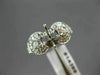 ANTIQUE WIDE .80CT DIAMOND 18K WHITE GOLD ROUND SEMI MOUNT ENGAGEMENT RING 14399