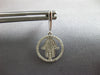 ESTATE .36CT DIAMOND 14KT WHITE GOLD 3D LUCKY HAMSA CHAMSA FUN HANGING EARRINGS