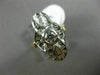 ANTIQUE WIDE .55CT ROUND DIAMOND 14KT ROSE GOLD 3D INFINITY SOLITARE LOVE RING
