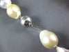 EXTRA LARGE AAA MULTI COLOR SOUTH SEA PEARL 14K WHITE GOLD CLASSIC LOVE NECKLACE