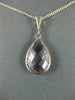 ESTATE 4.0CT AAA PINK AMETHYST 14KT WHITE GOLD CLASSIC BEZEL PEAR SHAPE PENDANT