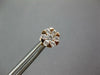 ESTATE .69CT DIAMOND 18KT ROSE GOLD 3D CLUSTER FLOWER STAR STUD EARRINGS