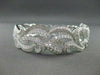 ANTIQUE WIDE 5.48CT DIAMOND 18KT WHITE GOLD BANGLE BRACELET F VS/VVS  #G00114