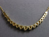 ESTATE LARGE 1.15CT DIAMOND 14K YELLOW GOLD GRADUATING V SHAPE BAR LOVE NECKLACE