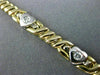 ESTATE WIDE .45CT DIAMOND 14KT WHITE & YELLOW GOLD HEART LOVE BRACELET #15359