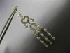 ESTATE EXTRA LARGE 2.40CT DIAMOND 14KT WHITE GOLD HEART LOVE CHANDELIER EARRINGS
