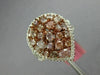 LARGE 2.67CT WHITE & PINK DIAMOND 18K WHITE & ROSE GOLD 3D HALO ANNIVERSARY RING