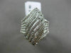 ESTATE LARGE 1.92CT ROUND DIAMOND 14KT WHITE GOLD 3D MARQUISE SHAPE PROMISE RING