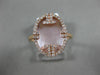ESTATE .22CT DIAMOND & AAA MOTHER OF PEARL 14KT ROSE GOLD 3D OVAL FUN RING