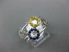 .51CT DIAMOND & AAA BLUE & YELLOW SAPPHIRE 18KT WHITE GOLD 3D FUN OLYMPIC RING