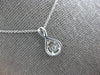 .19CT DIAMOND 14K WHITE GOLD 3D CLASSIC CLUSTER FLOWER INFINITY FLOATING PENDANT
