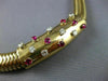 ANTIQUE 1.0CT OLD MINE DIAMOND RUBY 14K YELLOW GOLD SNAKE TUBAGOS NECKLACE #2295