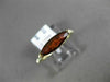 ESTATE 1.59CT ROUND DIAMOND & AAA MARQUISE SHAPE GARNET 14KT YELLOW GOLD 3D RING