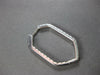 ESTATE LARGE 1.95CT DIAMOND 14KT WHITE GOLD 3D INSIDE OUT HEXAGON HOOP HANGING EARRINGS