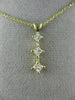 ESTATE .54CT DIAMOND 14KT YELLOW GOLD CLASSIC PAST PRESENT FUTURE PENDANT #16729