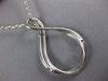 ESTATE LARGE .43CT DIAMOND 18KT WHITE GOLD 3D CLASSIC INFINITY LOVE KNOT PENDANT