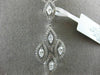 ESTATE 1.16CT ROUND MARQUISE DIAMOND 18KT WHITE GOLD MULTI LEAF FLOATING PENDANT